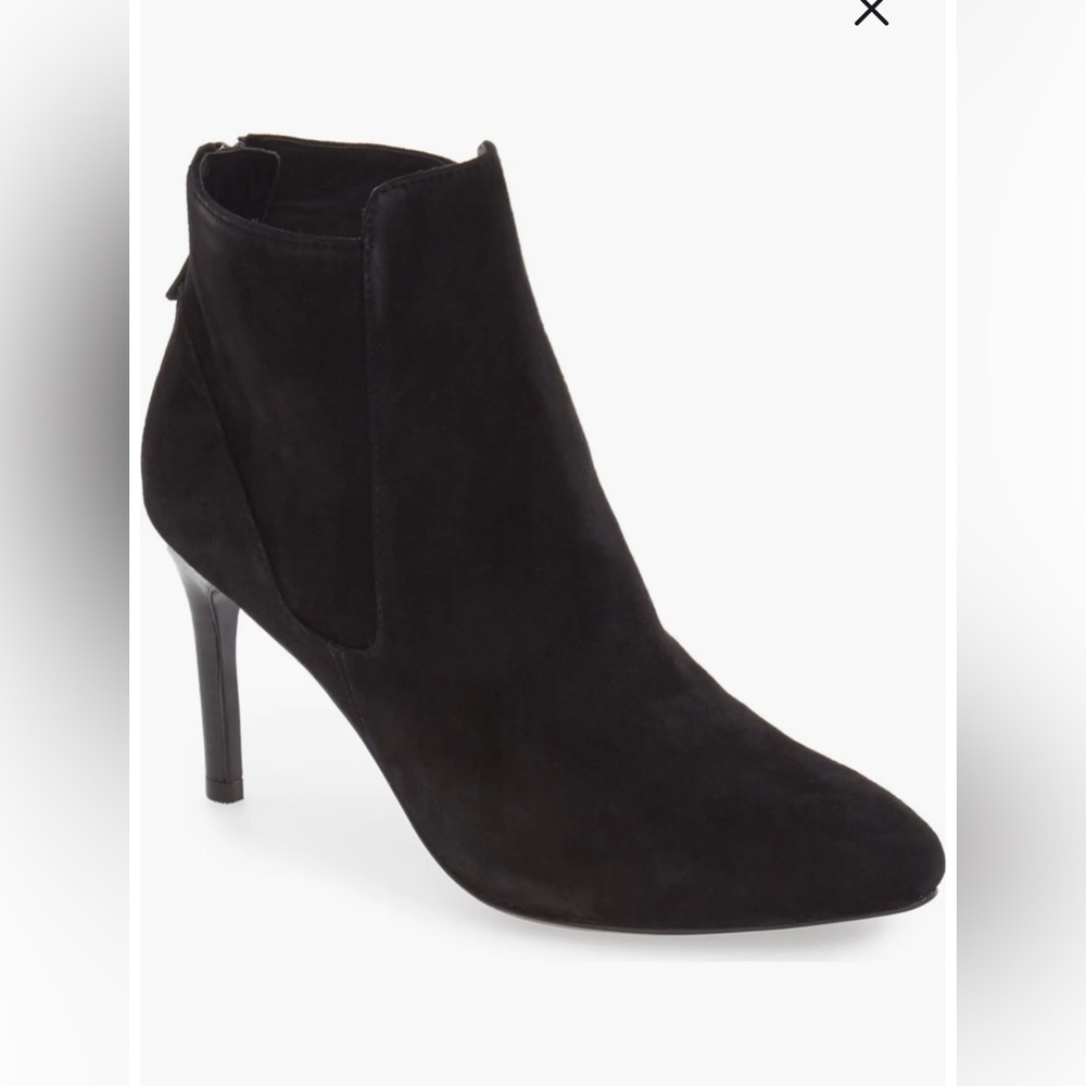 Cole Haan Narelle Almond Toe Black Suede Bootie